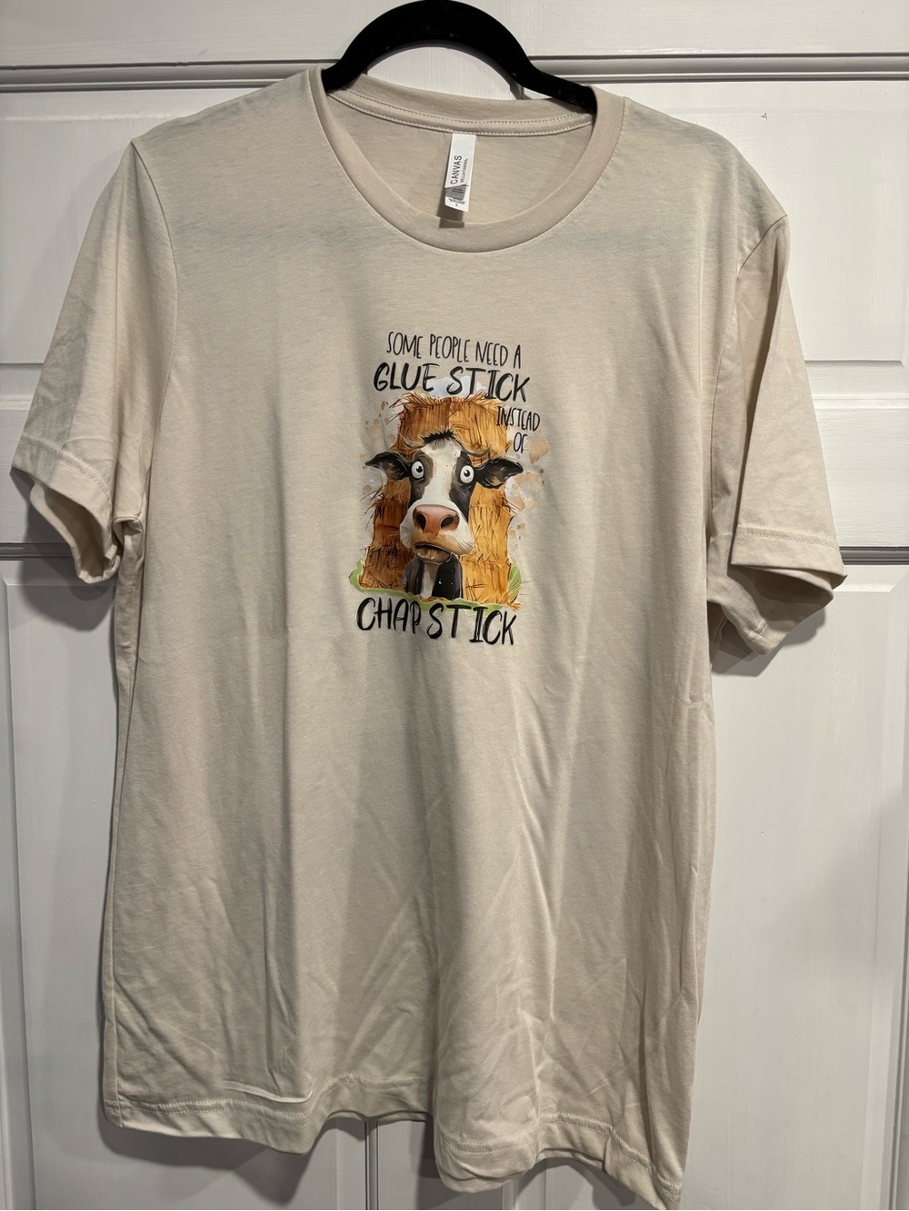 Bella Canvas Cream Graphic Cow Short-Sleeve Tee